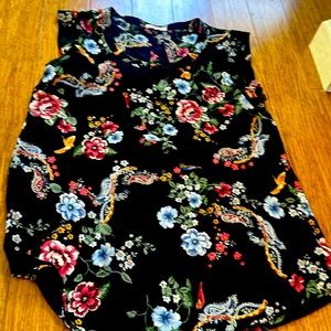Pleione floral rayon top